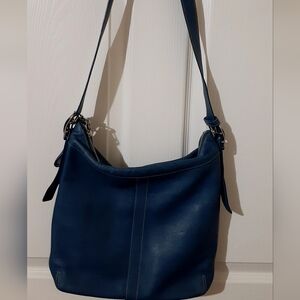 Coach Blue Leather Shoulder Bag